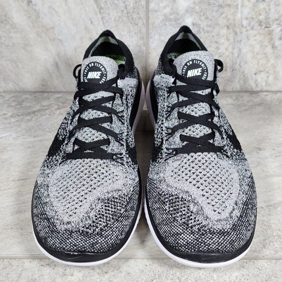 Nike Free Rn Flyknit 2018 Men's Running Shoes Size 9, 10 & 13 White Black - Picture 7 of 11